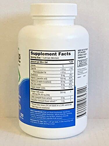 Bau-Sch + Lomb 0-Cuvite Eye Vitamin & Mineral Supplement Adult 50 Plus 150 Softgels,Contains Lutein & Zeaxanthin,Zinc, Vitamins C, D,E, Omega-3,Copper,Benefit For Eyes Healthy #TOP3