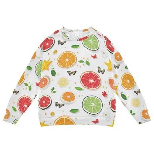 JUNZAN Fresh Star Fruit Fruit White Little Girls Hoodie Sweatshirt Crewneck Tops Clothing Shirts Sports 4T