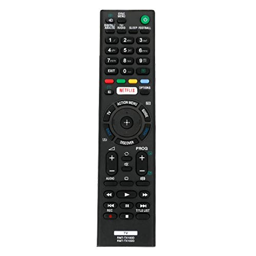 VINABTY RMT-TX100D RMT-TX102D Replacement Remote Control for Sony bravia smart TV with Netflix Buttons, Black