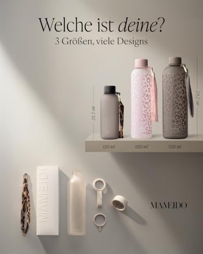 MAMEIDO Trinkflasche Kohlensäure geeignet aus Tritan 1,5 l Ivory Beige – Ansicht 7