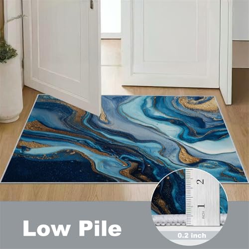 Tapis marbre entree 90x150 cm lavable machine moquette poil ras