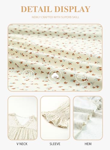 Eytino Womens Plus Size Floral Print Blouses V Neck Ruffle Flowy Short Sleeve Shirts Babydoll Casual Tunic Tops(1X-5X)4