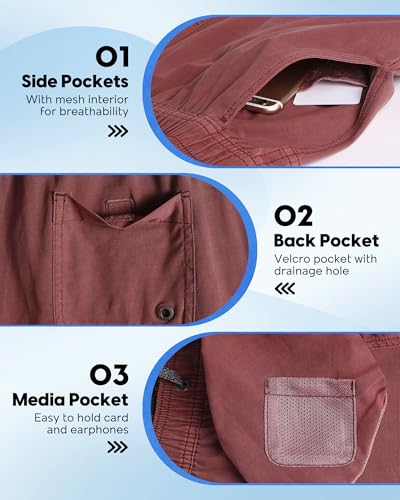 Image of maamgic Men's 5 inch Inseam Shorts Pull-On Relaxed Fit Comfort Stretch Short Shorts with Pocket