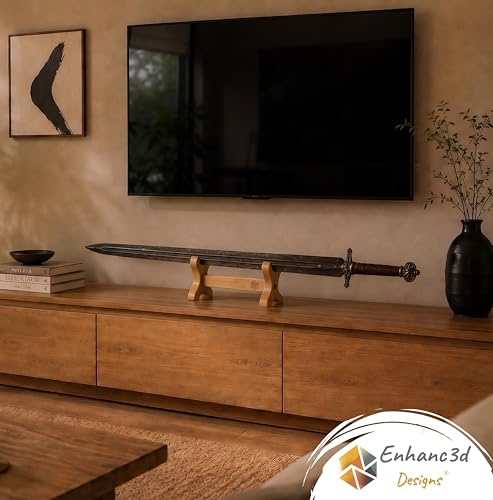 Enhanc3d Designs Support Katana et support d'épée - Présentoir en bois de bambou pour Katana ou épée, design élégant et moderne – vue 7