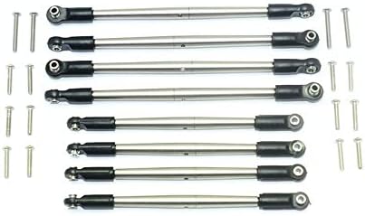 GPM Upgrades Stainless Steel Adjustable Tie Rods for 1/10 E-REVO VXL Brushless (86086-4) & E-REVO (56087-1) RC Cars