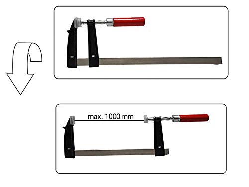 6 pezzi da falegname in acciaio 1000 X 120 mm con