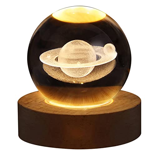 Mbeta Starry Moon Table Lamp Crystal Lamp Projection Ambience Light Moon Crystal Ball Lamp Small Night Lamp #TOP1