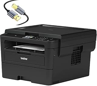 Brother HL-L2395DWC Wireless All-in-One Monochrome Laser Printer for Home Office - Print Copy Scan - 36ppm, 2400 x 600 dpi, 250-sheet, Automatic Duplex Printing, Hi-Speed USB, Tillsiy Printer Cable