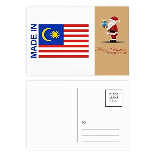 Cartes postales de remerciement Père Noël lot de 20 pour dire merci après les fêtes