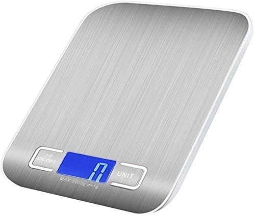 Electronic Scales Kitchen Digital Capacity 10kg/1g Slim Stainless Steel Portable Scale LCD Display (10kg/1g) ()