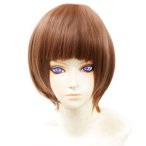 AWEN Kill La Kill Anime Mako Mankansyoku Brown Short Cosplay Wig Cosplay Costume