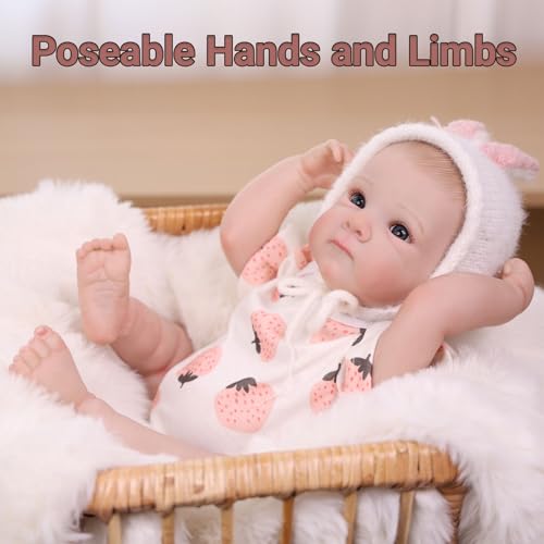 Muñeca Reborn Vinil 18 Pulgadas con Accesorios miniatura 5