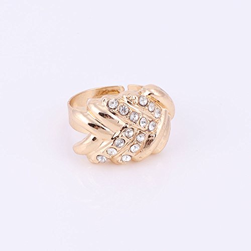 Wang Dubai Gold Plated Crystal Necklace Earrings Bracelet Ring African Beads Jewelry Set #TOP6