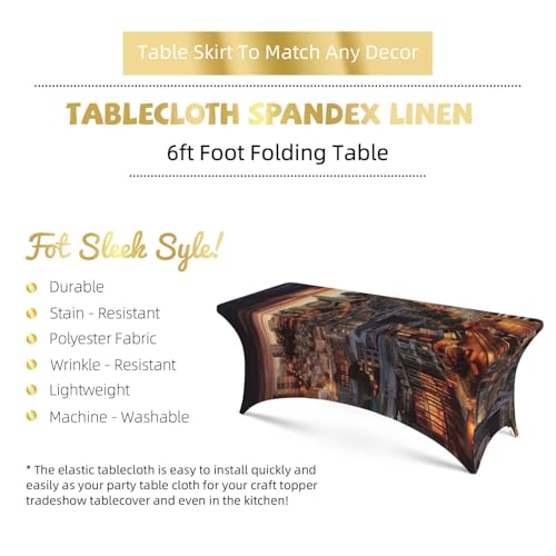 Nappe élasthanne lavable et infroissable pour table 1,8 m