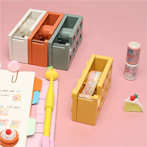 4 Pack Desktop Tape Dispenser Cute 4 Color Tape Dispenser For Gift Wrapping Tape Cutter For Office Home School And Crafts #TOP5