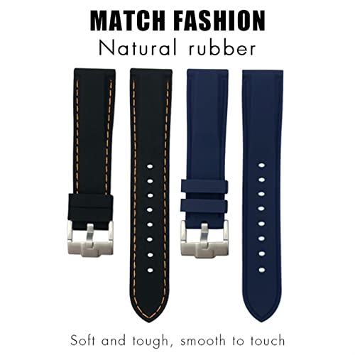 Bracelet de montre en caoutchouc 19mm couleur agate pour boîtier de prestige