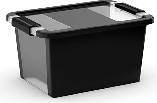 PROREGAL SuperSparSet 2x Mehrzweck Aufbewahrungsbehälter STORAGE mit Deckel | HxBxT 26x36,5x19cm | 11 Liter | Schwarz | Behälter, Box, Aufbewahrungsbehälter, Aufbewahrungsbox