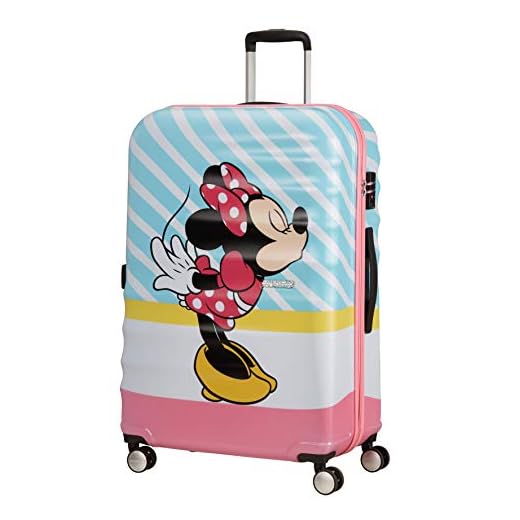 American Tourister Wavebreaker Disney - Spinner L Maleta, 77 cm, 96 L, Multicolor (Minnie Pink Kiss)