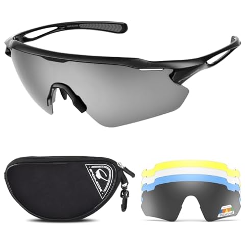 Cycling Glasses, TR90 Unbreakable Frame Polarized Anti-UV400 Sports Sunglasses Cover