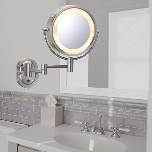 Espejo para maquillaje de pared Jerdon con luz LED miniatura 7