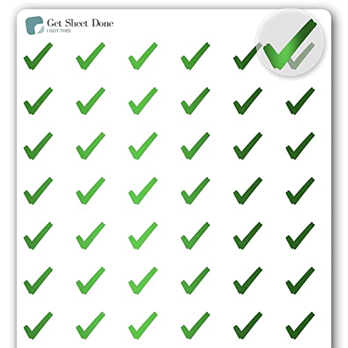 Done Check Sticker In Computer Check Icon Planner Sticker / 54 Gold Foiled Vinyl (1/2”) / - Want It All