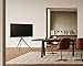 FITUEYES Design Corner TV Stand for 43-65 Inch TVs, Height Adjustable Metal Tripod Easel TV Stand Modern TV Floor Mount with Concealed Storage for Bedroom Living Room, Picasso Series