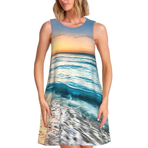 Robe d'été légère lever de soleil océan pour un look épuré