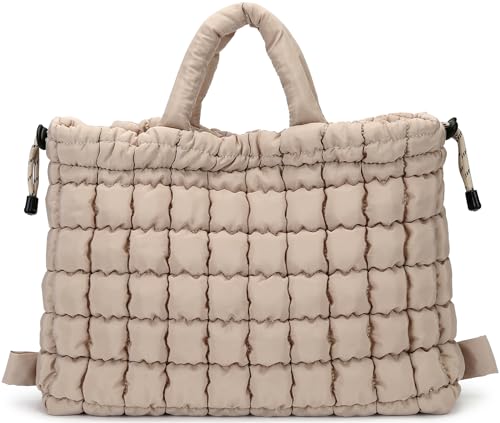 Bolso tote acolchado grande liviano para mujer miniatura 1