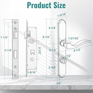 MaxxGeek Flat Slot Storm Door Handle Complete Set, Mortise Keyed Lever Mount Latch with Deadbolt for Screen and Storm Doors (Matte Black)