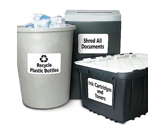 Image of Avery Durable White Cover Up ID Labels for Laser Printers, 5 inch x 8.125 inch, Pack of 100 (6579)