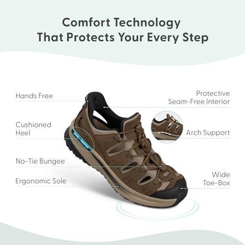 Orthofeet Men's Orthopedic Saturn Hands-Free Slip-On Sandals3