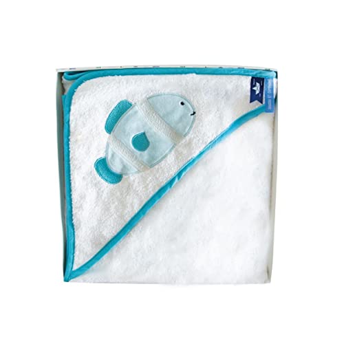 Cape de bain bébé Poisson Vert Amande pour un rituel du bain serein