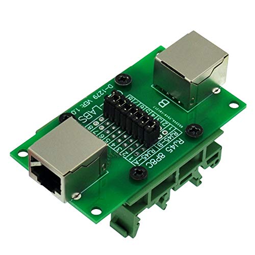 Module de diagnostic RJ45 avec support rail DIN pour testeur