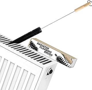 Smiths® Premium Radiator Cleaning Brush | 80cm (31.4 Inches) | Flexible Nylon Bristles | Smooth Wooden Handle | Fits 99% of Gridded & Non-Gridded Radiators