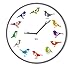 Produktbild KOOKOO UltraFlat Color, Moderne Singvogeluhr mit 12 heimischen Vogelstimmen