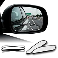 2 Stück Toter Winkel Spiegel Auto, 14 cm/5,5 Zoll Breiter Konvexer Blind Spot Spiegels, Einstellbar Blind Spot Auto Spiegel Verkehrsspiegel, Selbstklebend für Autos, SUV, LKW