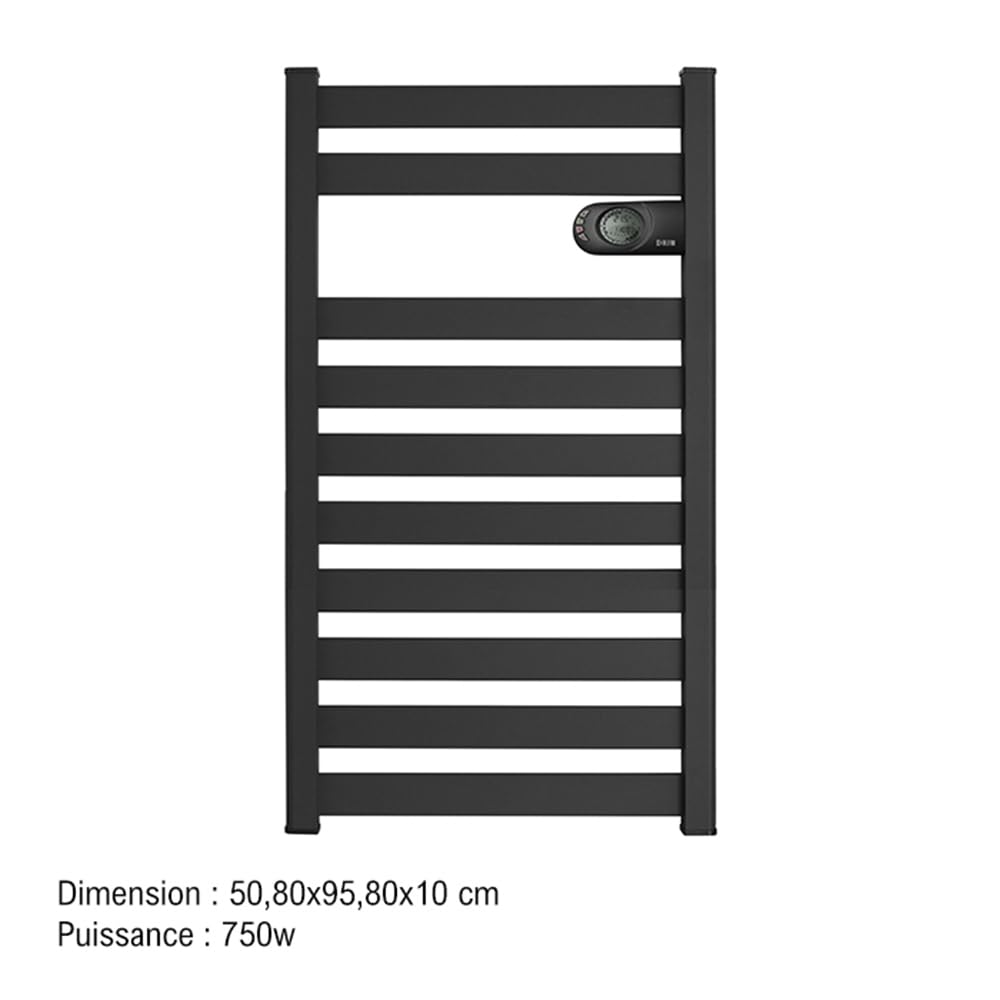 HJM Radiateur ZINNIA Sèche-Serviettes en Aluminium 750W – Sécurité Renforcée. Détection de Fenêtres Ouvertes. Chauffage Rapide. Faible Consommation d'Énergie. Fabriqué en Espagne