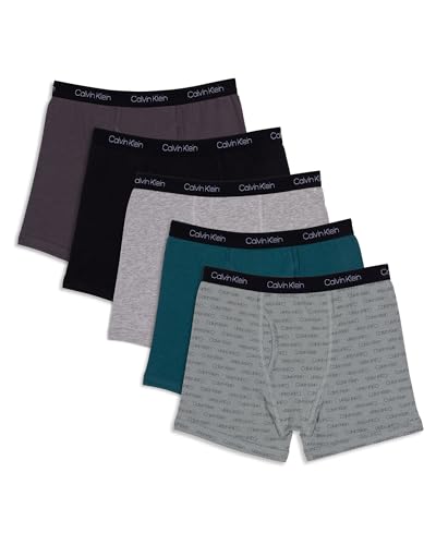 Image of Calvin Klein Kids Boys' Modern Cotton Boxer Brief Underwear 5-Pack