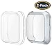 QIBOX Compatible Fitbit Versa Case Bumper, (2-Pack) All-Around Protective Case Cover Bumper Shell Soft TPU Plated Screen Protector Compatible Fitbit Versa Smartwatch [Scratch-Resist][Full-Coverage]