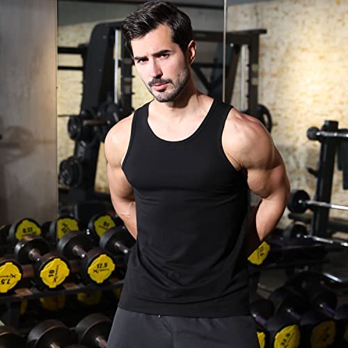 Men's Stringer Tank Tops Cotton Vest Sleeveless Gym Workout Bodybuilding Fitness Muscle T Shirts2