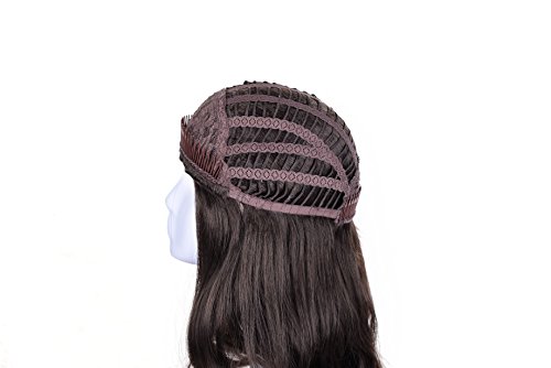 Onedor 23" Curly Hair Women Ladies 3/4 Half Wig Premium Japanese Synthetic fibers Wigs with Secured Mesh Head Cap (R6)
