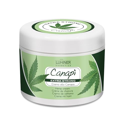 Crema Canapa Extra Forte 200ml, Formula Naturale ad Azione Rapida con Estratti di Olio di Semi di Canapa, Arnica e Artiglio del Diavolo per Massaggi ad Articolazioni e Muscoli. Made In Italy LUMINER