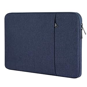 Boojarr 14-15.6 Inch Laptop Sleeve Case Compatible with 16 Inch New MacBook Pro/ 14 Inch MacBook Pro, 15" Surface Book, Notebook Waterproof Shockproof Computer Cover Bag, Dark Blue