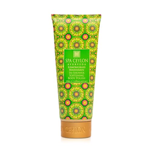 SPA CEYLON Lemongrass Mandarin In-Shower Softening Body Polish | Vegetarian | Paraben-Free | Gentle Body Scrub for Moisturizing and Gently Exfoliating |150g