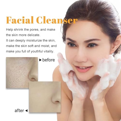 Yaper 2 Pcs Turmeric Foaming Face Wash,Deep Cleansing and Exfoliating Glow Wash Turmeric Facial Cleanser With Brush. - Image 5