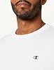 Champion Men’s Crewneck T-Shirt, Short Sleeves, 100% Cotton, Breathable and Lightweight, with Printed Champion Logo, Relax fit for Comfortable wear White #1