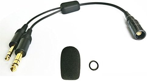 L-GA adapt Bose A20 Lemo 6 pin connector aviation headset to general aviation GA twin plugs adapter free with super high density sponge with O ring suit for Bose A20 better than original sponge