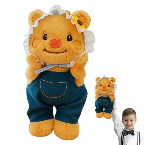 Siopob Ursos de pel&uacute;cia Pel&uacute;cia,Urso de pel&uacute;cia - Pel&uacute;cia animal de urso cowboy de 13,78...