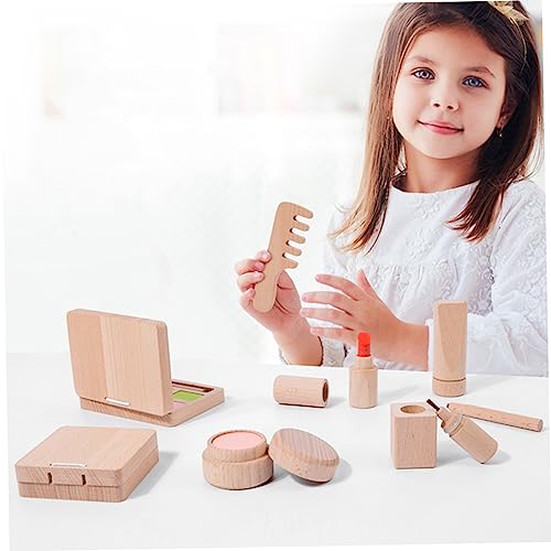 Abaodam 1 Conjunto De Terno Infantil Estojo De Madeira Brinquedos De Maquiagem Kit De Cosmetologia B