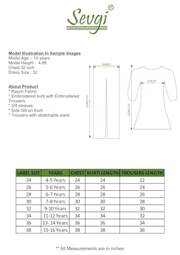 Image of Sevgi Girl's Floral Print Rayon Kurti